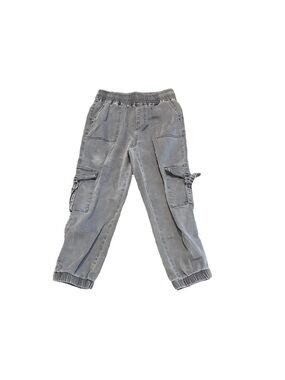 Telepatia Women’s Gray Cargo Jogger Pants with Elastic Waist Size 5/27